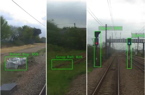 Inspect the lineside environment on the AIVR Platform 