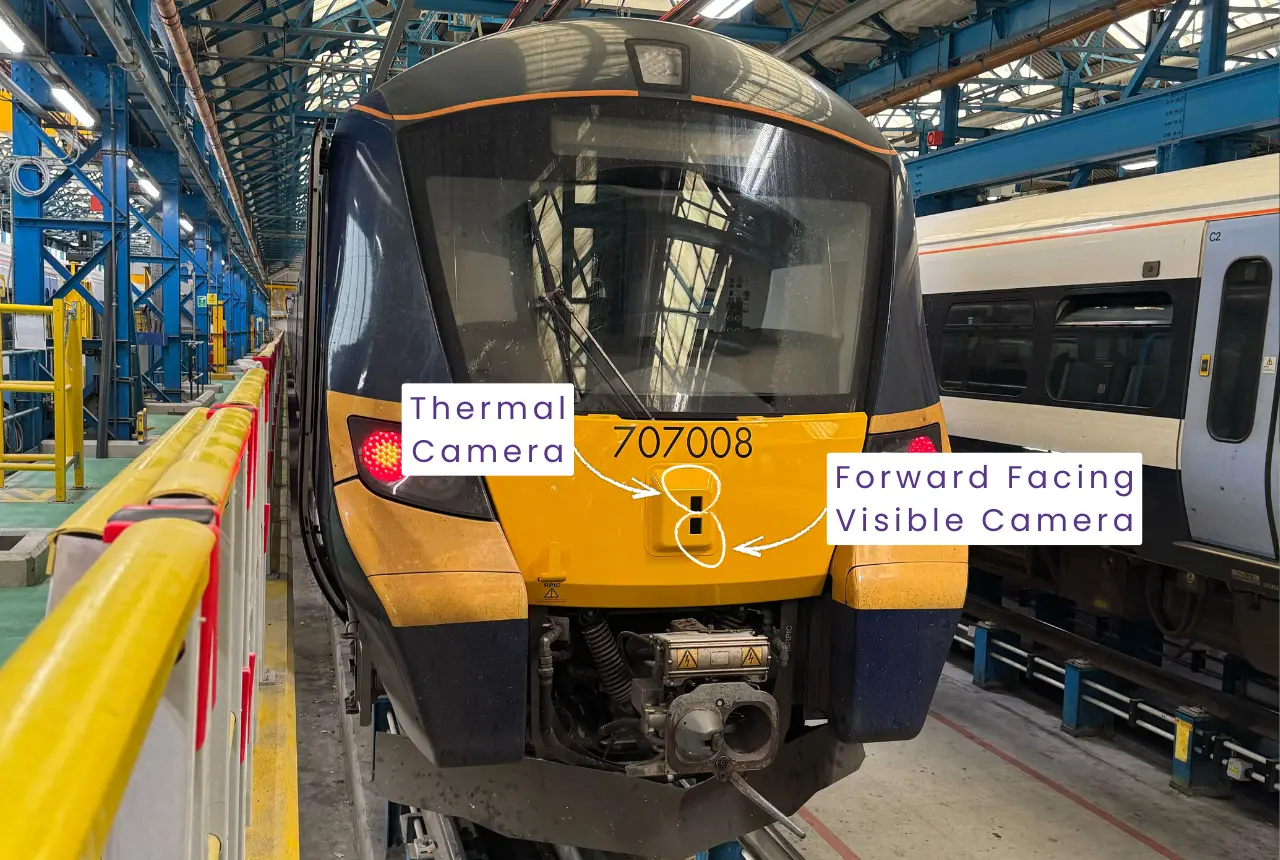 Cameras installed on Class 707 train