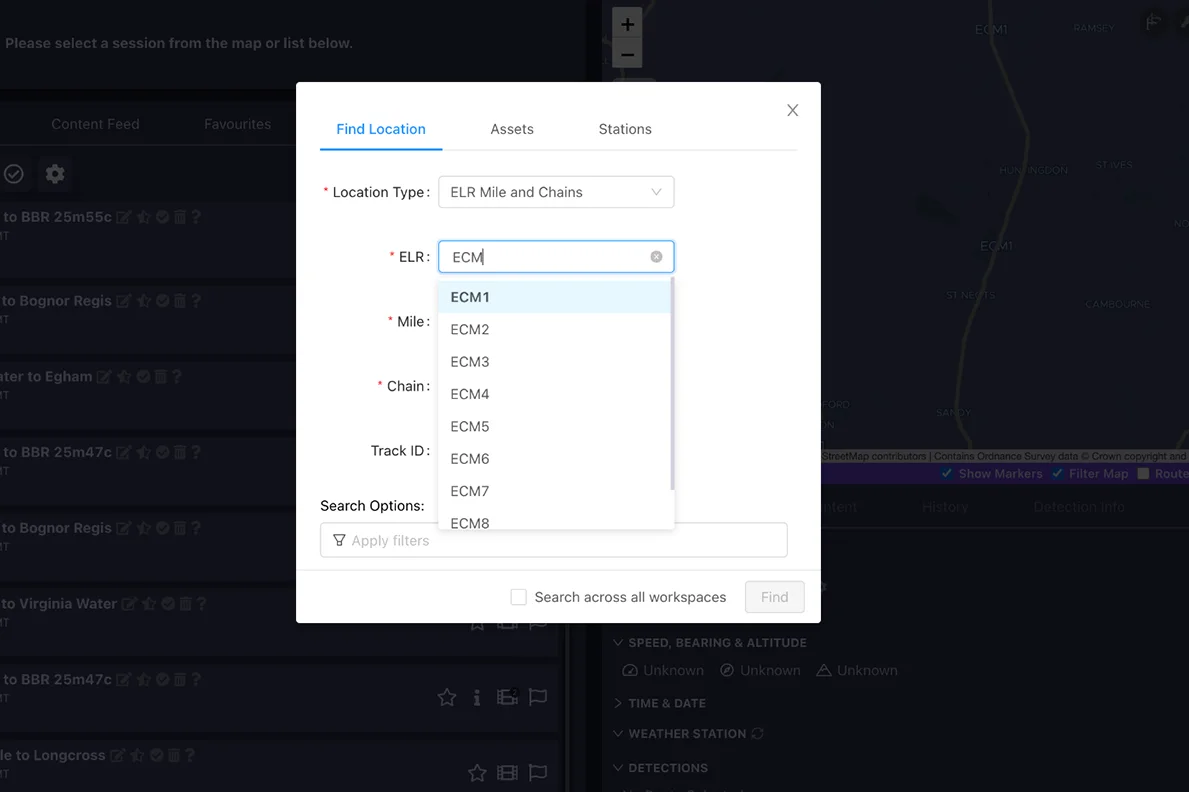 location search tool on AIVR.