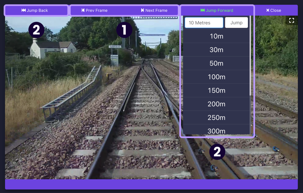 Screenshot demonstrating the Quick Sighting tool in the AIVR Platform