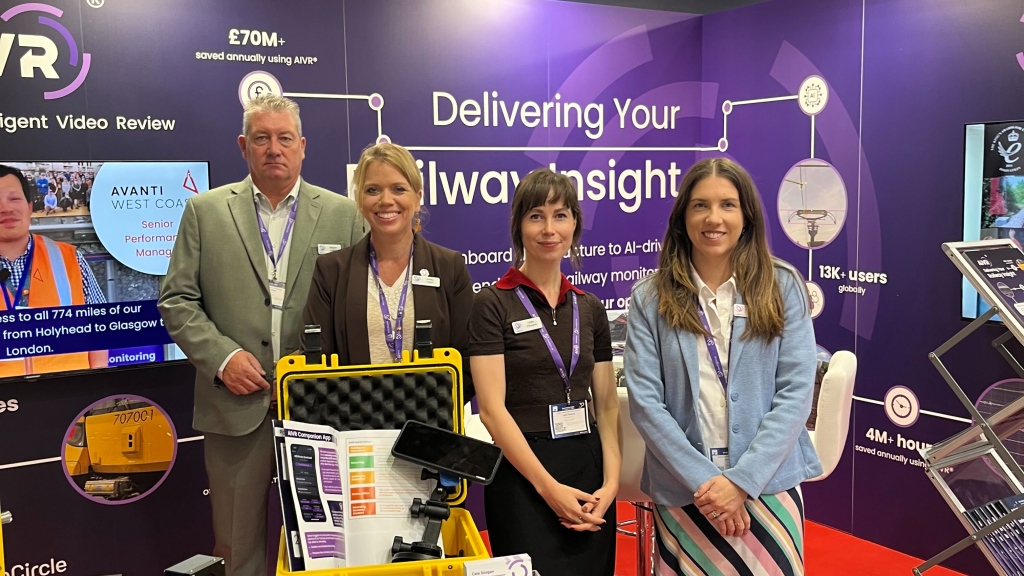 Photograph of some of the One Big Circle team running their stand at the InnoTrans 2026 expo